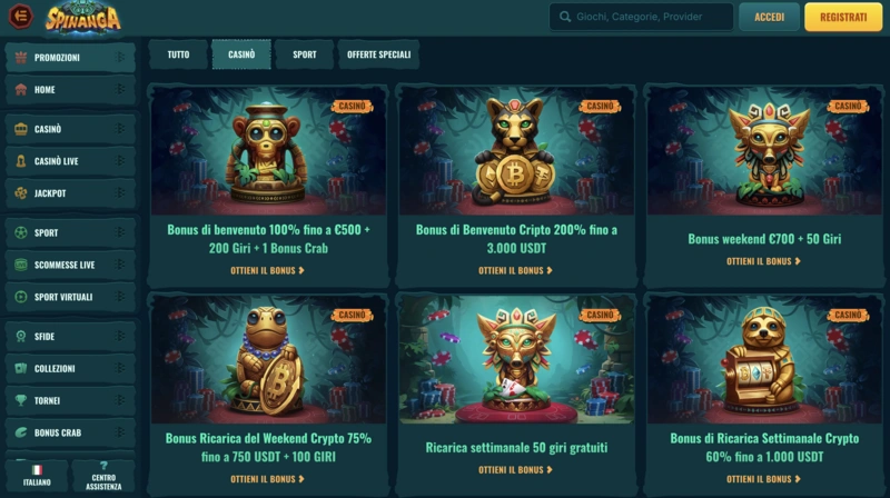 Spinanga Bonuses