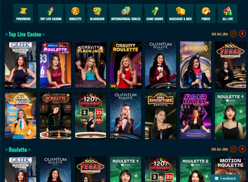 spinanga live casino page