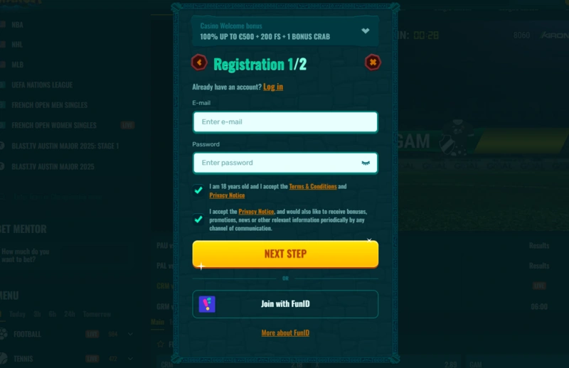 spinanga login page